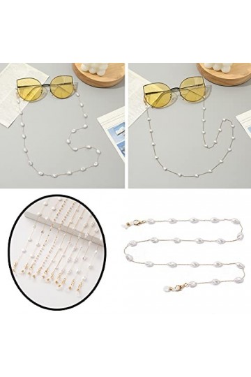 Collier de sangle de lunettes, chaînes de lunettes longes chaîne de corde de masque chaîne de lunettes chaîne de masque de co