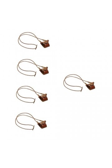 OSALADI 5 Pièces Chaîne De Lunettes Étui À Lunettes Colliers pour Femmes Étui À Lunettes en Cuir Initial Tour De Cou en Cuir 