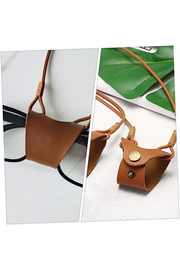 OSALADI 5 Pièces Chaîne De Lunettes Étui À Lunettes Colliers pour Femmes Étui À Lunettes en Cuir Initial Tour De Cou en Cuir 