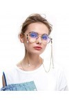 Chaîne de lunettes Chaîne en acier inoxydable Chaîne en or Chaîne de lunettes de soleil perle blanche Chaîne de lunettes de s
