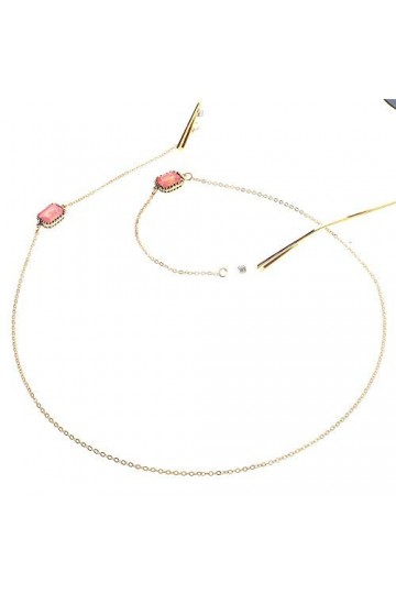 GaoF Chaîne de Lunettes Porte-chaînes de Lunettes Chaînes de Cordon de Lunettes pour Femmes Perles de Baguette Corde de Cou C