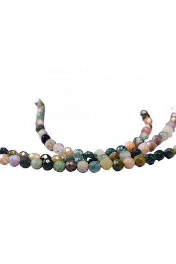 BREAKA 2 morceaux de chaîne de lunettes en pierre naturelle de 4 mm, robuste, petite et belle, antidérapante ne tombe pas, ad