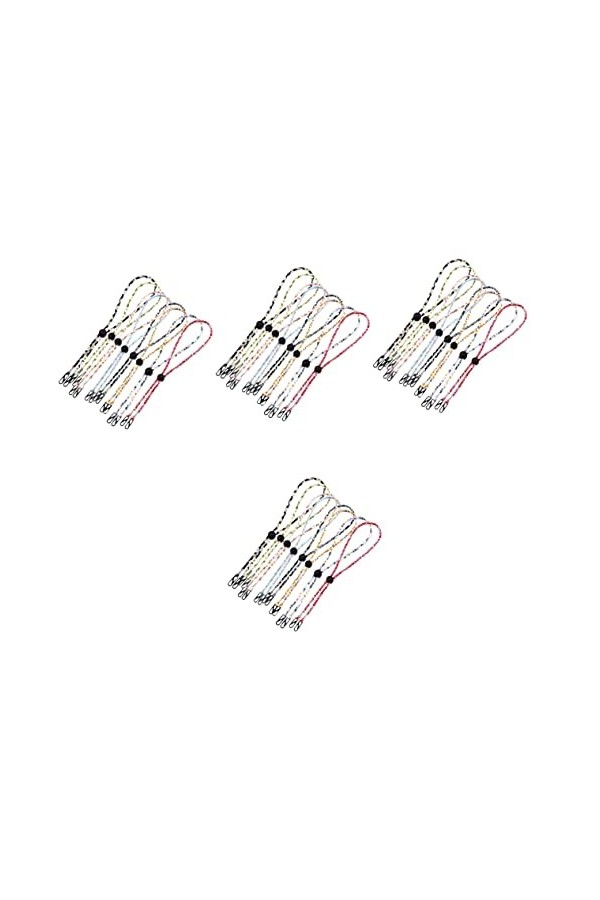 STOBOK 32 Pcs Lunettes Lanière De Masque Lunettes De Sport Masque Adulte Lanière Perlée Collier Chaîne De Lunettes Cordon De 