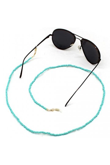 Collier de sangle de lunettes, chaînes de lunettes longes sangle de lunettes anti-perte chaîne perlée mode lunettes de lectur