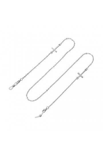 Collier de sangle de lunettes, chaînes de lunettes longes large chaîne de lunettes en acrylique transparent femmes lunettes d