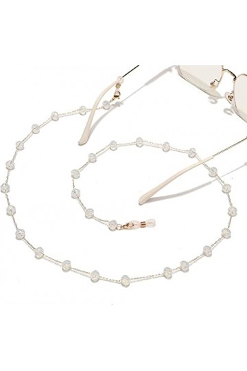 SCIBOR Chaînes de lunettes opale élégantes, support de sangle de retenue pour lunettes de lecture pour femmes et filles