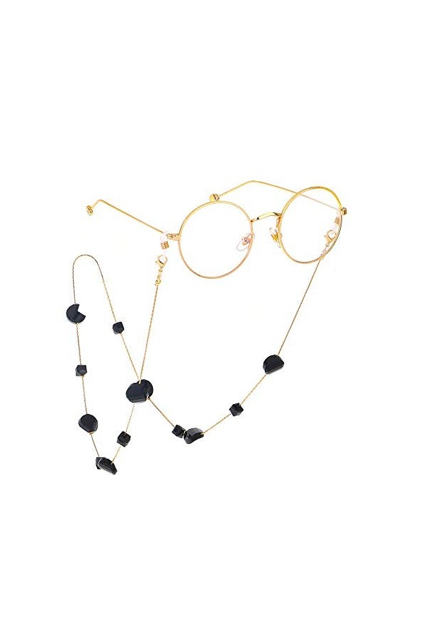 ZWEBY Chaînes de Lunettes Femmes Mme Lunettes Chaîne avec Une Corde Au Cou Or 70 Cm Facile À Transporter Et À Utiliser