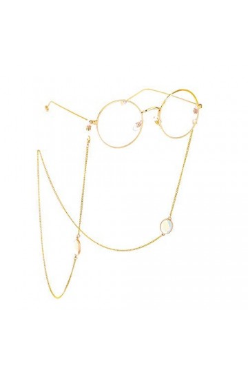 ZWEBY Chaînes de Lunettes Femmes Verres Neutres Chaîne Compactes avec Bandoulière en Chaîne for Transporter Facilement Et Uti