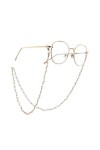 GYC Personnalité Blanc Petite Perle Perlé Chaîne De Lunettes Porte-Lanière Sangle pour Femmes Mode Lunettes Chaîne Couleur :