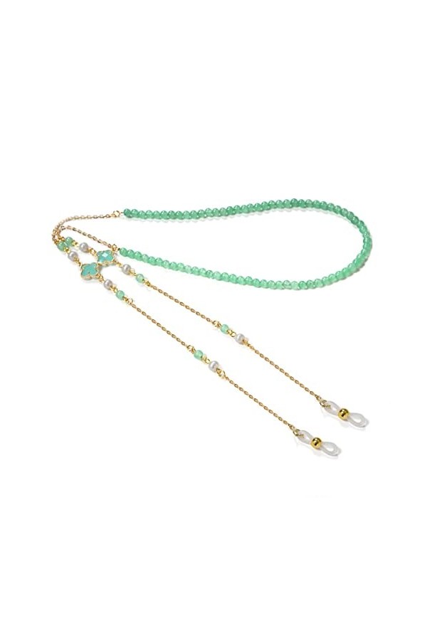 DJLORD Longe de Lunettes Sangle de Lunettes for Femmes Crochets doreille antidérapants perlés et Cordon de Lunettes élégant 