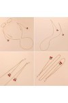 Collier De Sangle De Lunettes, Chaînes De Lunettes Lanières De Mode Chaîne De Lunettes De Cerise Mignon Transparent En Métal 