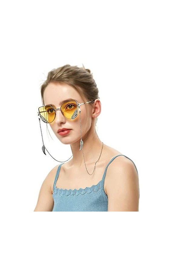 Chaîne de lunettes pour femme Sangles de lunettes Cordons de chaîne Sangle de lunettes Cordon de cou Chaîne antidérapante Cha