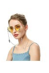 Chaîne de lunettes pour femme Sangles de lunettes Cordons de chaîne Sangle de lunettes Cordon de cou Chaîne antidérapante Cha
