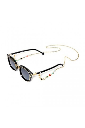 YANJ Chaîne de Lunettes de Dame 80cm Collier de Cordon de Lunettes à Attaches Traditionnelles Chaîne de Lunettes pour Femmes 