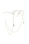 GALSOR Chaînes et cordons de lunettes Chaîne en acier inoxydable lunettes lunettes corde anti-perte chaîne lunettes métalliqu