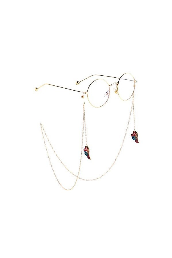 GALSOR Chaînes et cordons de lunettes Eyeglass en acier inoxydable chaîne Porte-chaîne 70cm Eyeglass chaîne Collier Eyeglass