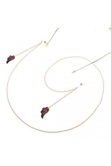 GALSOR Chaînes et cordons de lunettes Eyeglass en acier inoxydable chaîne Porte-chaîne 70cm Eyeglass chaîne Collier Eyeglass