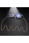 Chaîne De Lunettes pour Femmes avec Perles en Cristal Métallique- Sangle De Retenue De Lunettes - Cordon De Lunettes De Solei