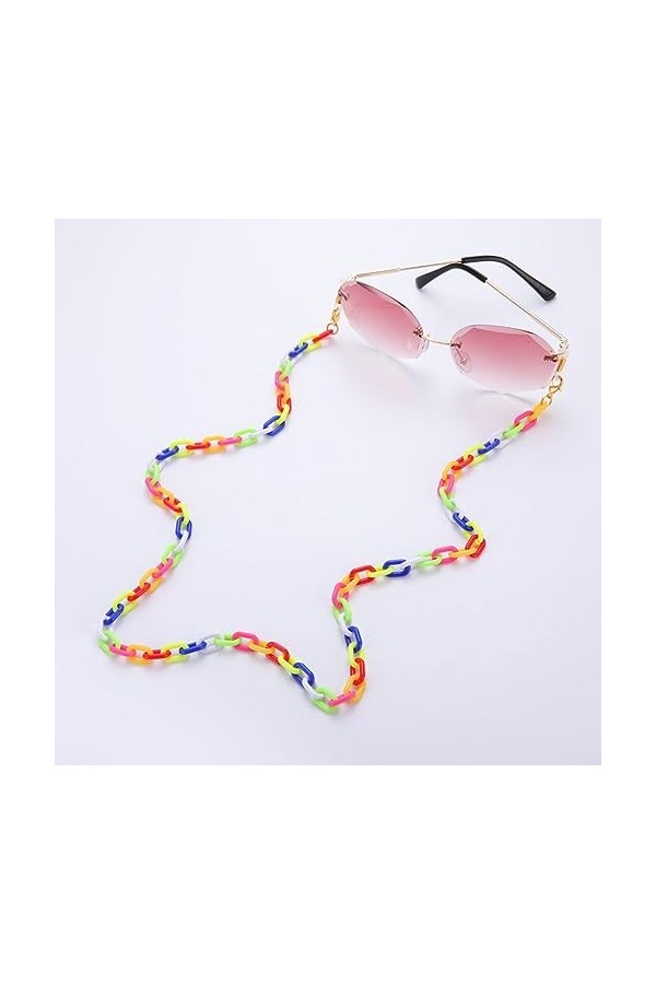 Lunettes Chaîne Sangle Titulaire Cordon Acrylique Lunettes De Soleil Collier Titulaire Lunettes Retenue Longe pour Femmes Fil