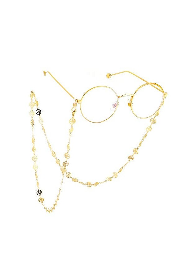 Arbre de vie Motif anti-dérapant Support de retenue de lunettes de soleil Chaîne de lunettes Cordon de lunettes Lanière de co