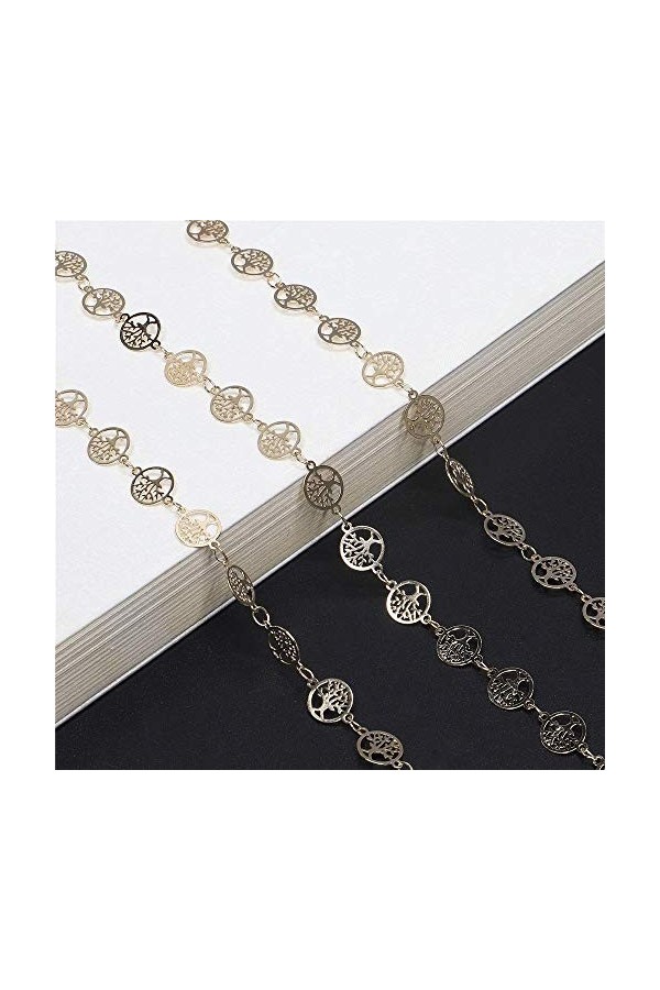 Arbre de vie Motif anti-dérapant Support de retenue de lunettes de soleil Chaîne de lunettes Cordon de lunettes Lanière de co