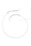 GaoF Lunettes Chaîne Multicolore Argent Fleur Perlée Lunettes Lunettes De Soleil Chaîne Sangle Cordon Titulaire Perle Chaîne 