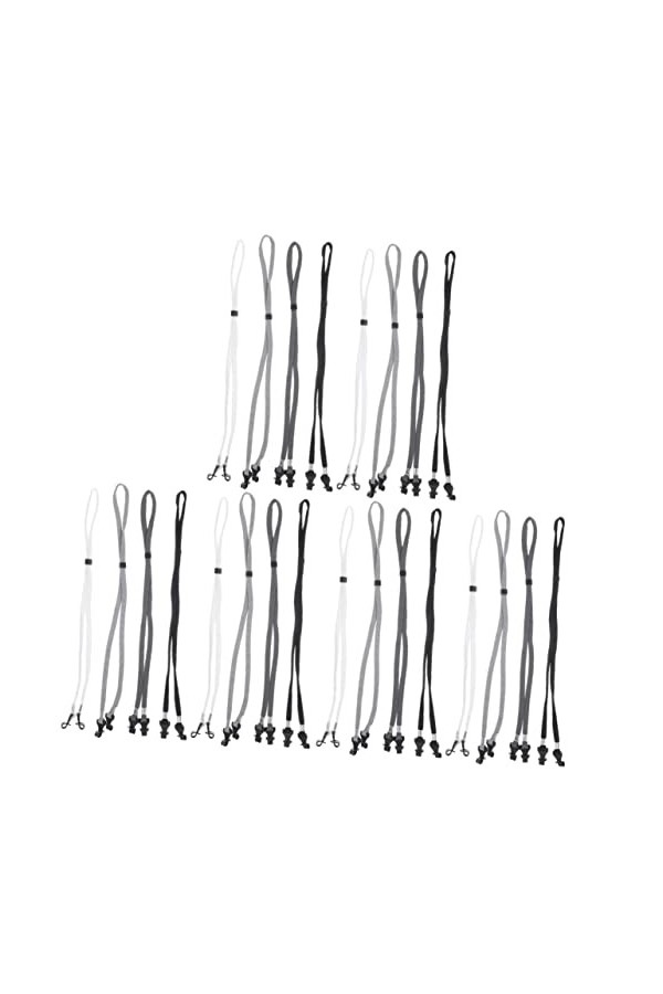 INOOMP 24 Pièces Corde à Lunettes Antidérapante Porte-lunettes Chaîne De Lunettes Cordons De Lanières De Lunettes Titulaire D