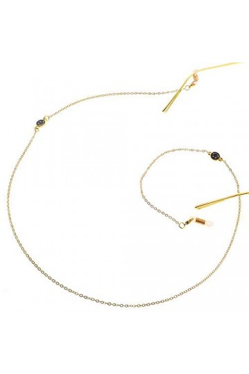 Chaîne de lunettes Black Smiley Face Lunettes de vue Bracelet de chaîne Chaîne de lunettes Chaîne anti-perte pour femmes Sang