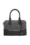 David Jones - Sac à Main Polochon Bowling Femme - Sac Multicolore à Bandes Cuir PU Nubuck Paillette - Cabas Fourre-Tout Porté