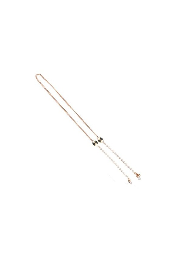 Collier de sangle de lunettes, chaînes de lunettes longes chaîne de coeur en métal femmes chaîne de perles de mode délicate c