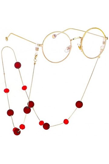 HaoLi Chaîne de Lunettes Lunettes de Vue Sangle de chaîne de Lunettes de Cristal Rouge Chaîne de Chandail Polyvalent Chaîne d