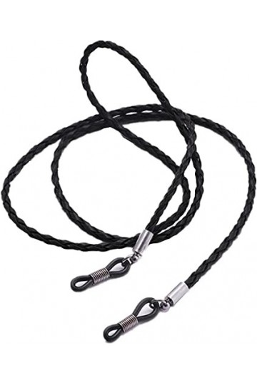 REVAHI Porte-chaîne de Lunettes en Cuir tressé Sangle de Lunettes antidérapante/Cordon de Lunettes de Soleil/Cou St/Longe de 
