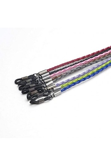 REVAHI Porte-chaîne de Lunettes en Cuir tressé Sangle de Lunettes antidérapante/Cordon de Lunettes de Soleil/Cou St/Longe de 