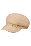 Casquette Gavroche Femme Chapeau de Soleil Respirant Chapeau de Gavroche Newsboy Cap pour Printemps et été Casquette Solide C
