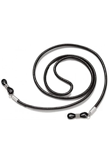 LURROR Chaînes de Lunettes pour Femmes en Cuir Anti-Perte Cordon de Cou Mode Lunettes chaîne StHolder Color : Black, Size : 