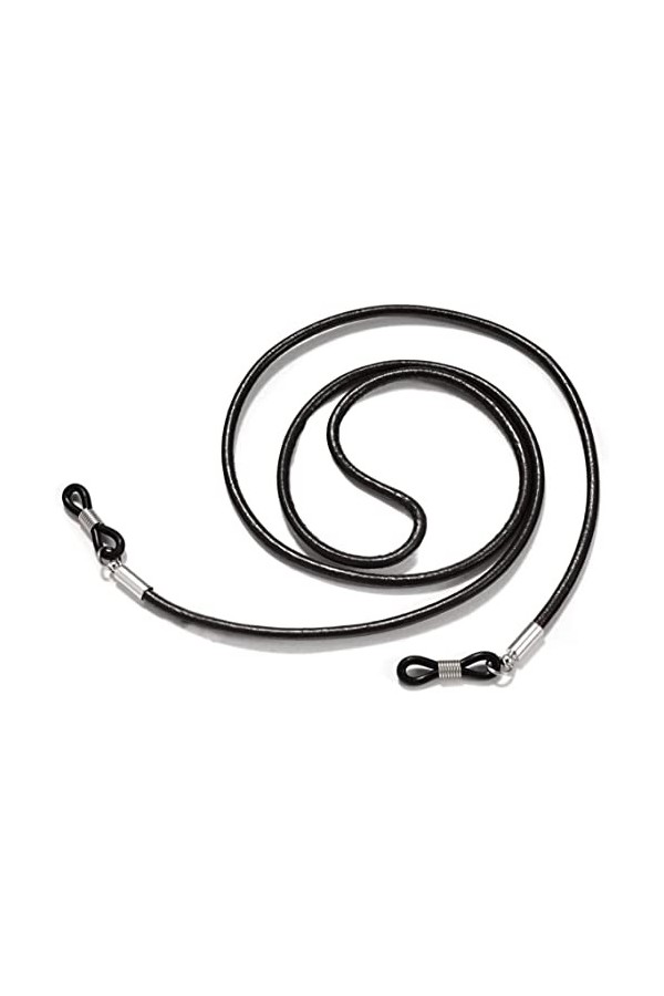 LURROR Chaînes de Lunettes pour Femmes en Cuir Anti-Perte Cordon de Cou Mode Lunettes chaîne StHolder Color : Black, Size : 