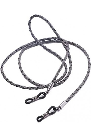 DSFEN Porte-chaîne de Lunettes en Cuir tressé Sangle de Lunettes antidérapante/Cordon de Lunettes de Soleil/chaîne de Cou de 