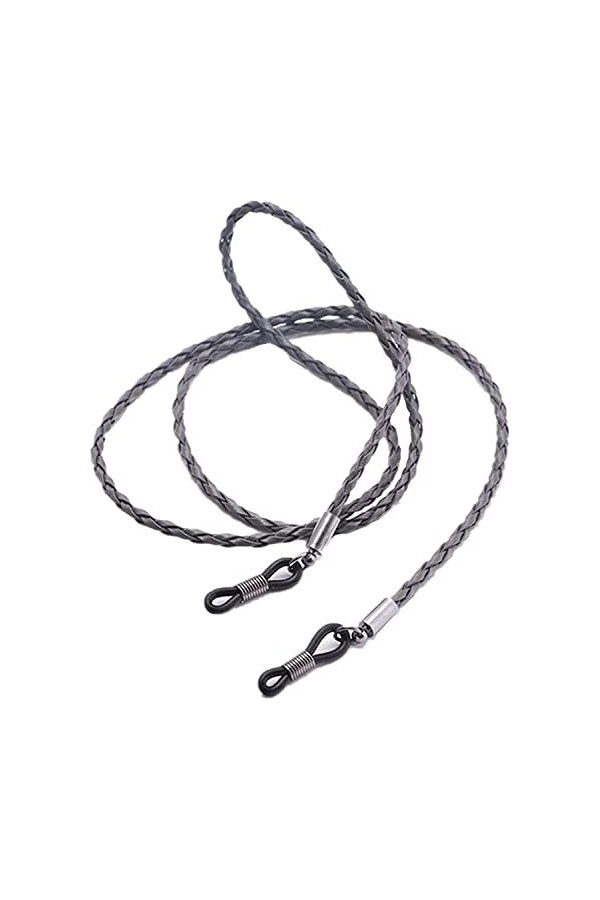 DSFEN Porte-chaîne de Lunettes en Cuir tressé Sangle de Lunettes antidérapante/Cordon de Lunettes de Soleil/chaîne de Cou de