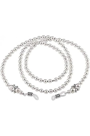 DSFEN Porte-chaînes de Lunettes Cordon de Lunettes de Perles, Cordon de Lunettes Anti-dérapant Cordon de Lunettes de Soleil l