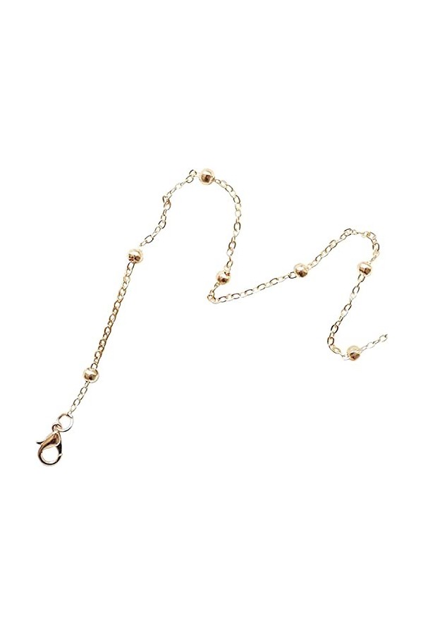 DSFEN Classique Traditionnel Fixer Lunettes Cordon Collier Lunettes Cordon Anti-Loose Spectacle Corde Chaîne,Golden