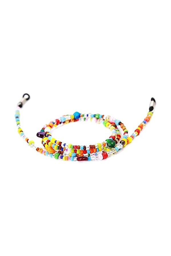 DSFEN 1 Pcs Universel Lunettes Chaîne Lunettes Collier Chaîne Décoratif Lunettes Chaîne Multicolore Perlé Lunettes Porte-Lune