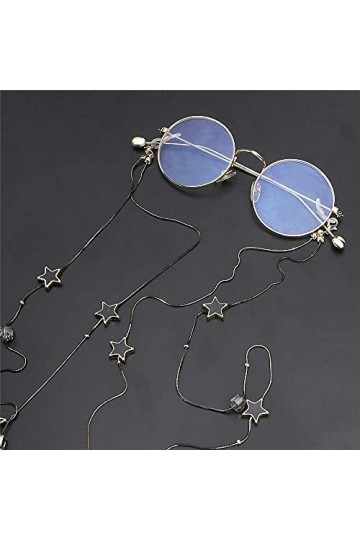 YANJ Chaîne de Lunettes pour Femme Chaîne de Lunettes Chaîne de Lunettes en Cristal à Double Couche en Cristal pour Femmes Ch