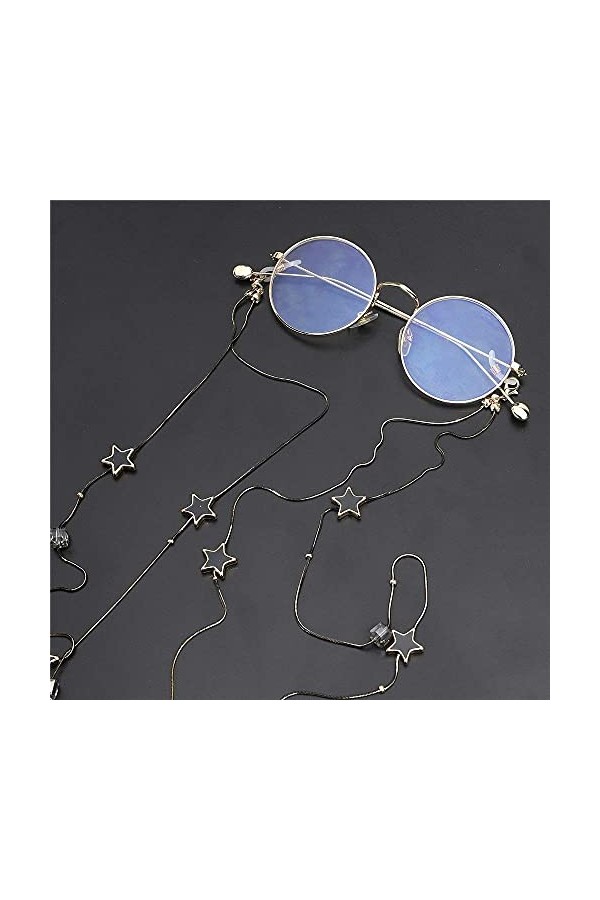 YANJ Chaîne de Lunettes pour Femme Chaîne de Lunettes Chaîne de Lunettes en Cristal à Double Couche en Cristal pour Femmes Ch