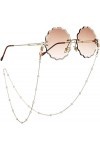 DSFEN Perle Lunettes chaîne Sangle Support de Lunettes de Soleil lanière Collier Porte-Lunettes Lunettes de Soleil Cou Cordon