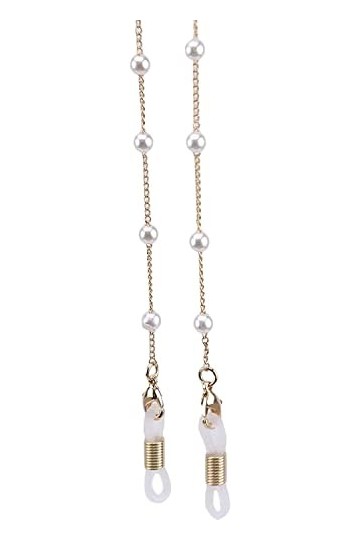 DSFEN Perle Lunettes chaîne Sangle Support de Lunettes de Soleil lanière Collier Porte-Lunettes Lunettes de Soleil Cou Cordon