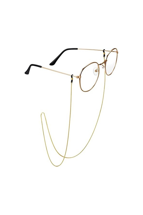 SCIBOR Chaînes de lunettes plaquées or, sangle de retenue de lunettes de soleil, support de sangle de lunettes pour femmes…
