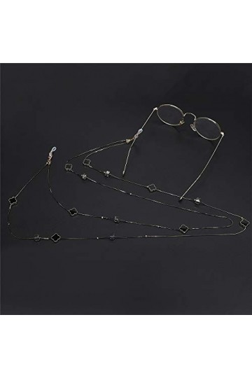 ZWEBY Chaînes de Lunettes Femmes Double Chaîne Lunettes Métalliques Femelles Utilisation Multi-Fonctionnelle Et Facile À Tran