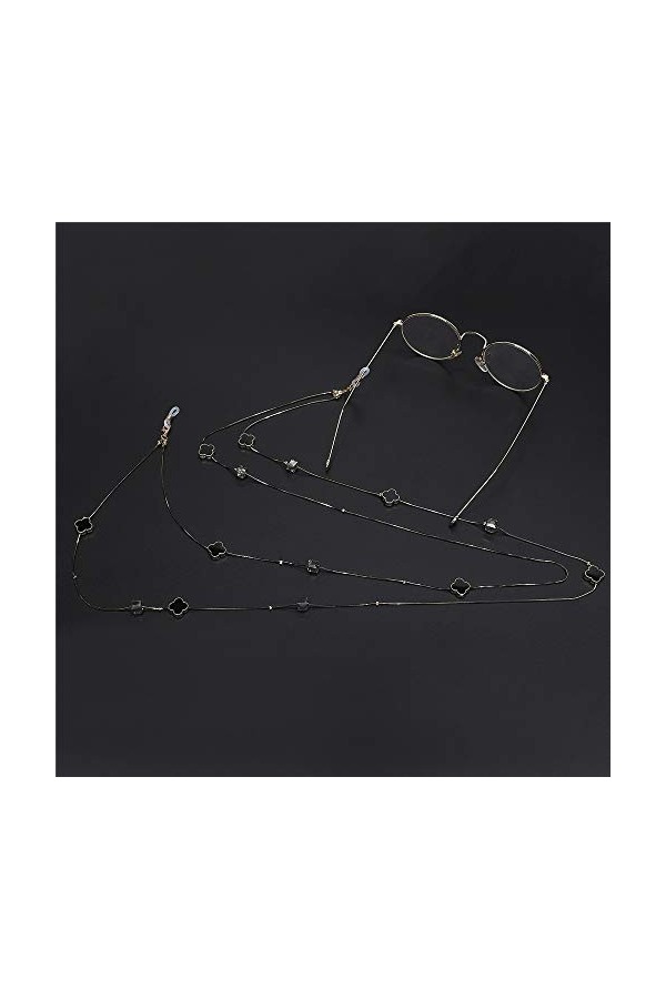 ZWEBY Chaînes de Lunettes Femmes Double Chaîne Lunettes Métalliques Femelles Utilisation Multi-Fonctionnelle Et Facile À Tran