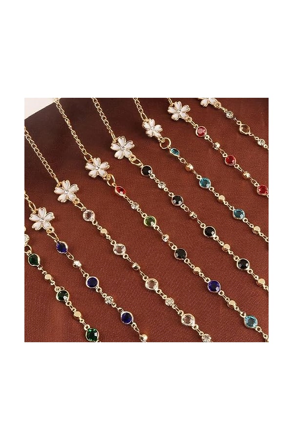 Collier de sangle de lunettes, chaînes de lunettes longes mode chic femmes chaînes de lunettes de soleil lecture lunettes de 