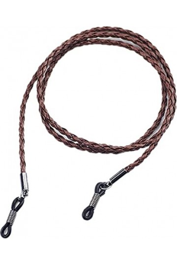 DSFEN Porte-chaîne de Lunettes en Cuir tressé Sangle de Lunettes antidérapante/Cordon de Lunettes de Soleil/chaîne de Cou de 